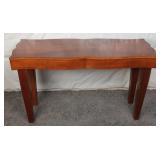 Cherry Finish Wood Sofa Table with Curved Edge