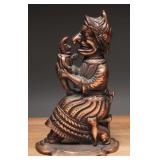 Punch & Judy Bronzed Fireplace Chenet