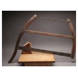 Antique Wooden Frame Saw