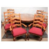 Oak Dining Table with 6 Chairs