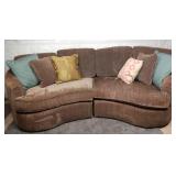 La-Z-Boy Chenille Two-Section Curved Sofa