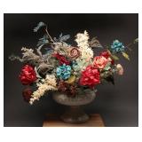 Ceramic Urn with Floral Arrangement