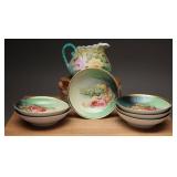 Austrian Porcelain Pitcher & Bowls