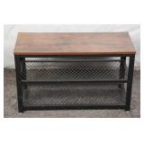 Wood & Metal Shoe Rack