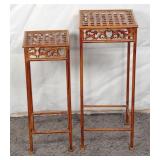 Brass Plant Stands with Lattice Tops
