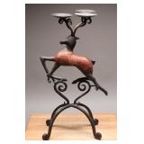 Iron Deer Motif Candle Holder