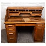 Oak Roll-Top Desk, Early 20th Century
