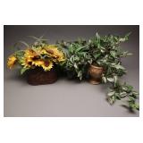 Faux Plants in Decorative Planters