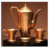 Pickard Coffee Set, Gold Finish