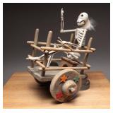New Mexico Folk Art Death Cart Sculpture