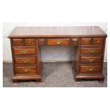 Wooden Desk With Brass Pulls