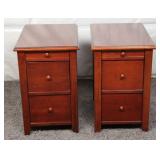 Wooden Side Tables with Drawers