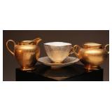 Gold Wheeling WV Tea Set