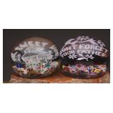 Two Glass Paperweights
