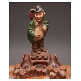 Syroco Hobo Pipe Holder Figurine