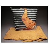 Gnome Pillow and Tahari Home Table Runner