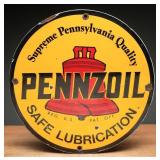 Pennzoil Porcelain Sign, c. 1930s-1940s