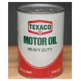 Vintage Texaco Motor Oil Quart Can