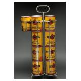 Pennzoil Motor Oil Rack with Vintage Quart Cans
