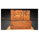 1933 Colorado License Plates, 3 Counties