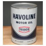 Havoline Texaco SAE 30W Oil Can, Full