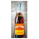 Royal Crown Cola Tin Bottle Sign, 1947, 58" X 16"