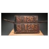 1932 Colorado License Plates Pair