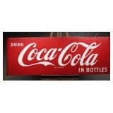1955 Coca-Cola Tin Sign 67" X 24" (AM 10-55 X)