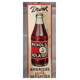 Nichol Kola 5¢ Embossed Tin Sign, c. 1936
