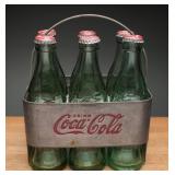 Coca-Cola Contour Bottles with Metal Carrier