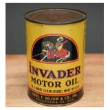 Vintage Invader Motor Oil 1 Quart Can, Full