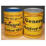 1960s General Motor Oil Quart Cans, Empty