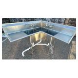 Allstrong Stainless Steel Corner Sink Unit