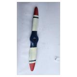 Wooden Airplane Propeller with Painted Stripes