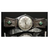 Helbros Sterling & Turquoise Watch