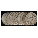 American Silver Half Dollars (10)