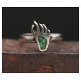 Sterling Silver Denim Lapis Sawtooth Ring, 1.97g