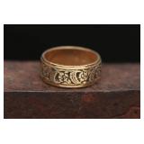 14K Yellow Gold Wed-Lok Wedding Band Ring