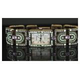Heidi Daus Crystal Deco Style Fashion Watch