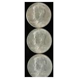 1964 Kennedy Half Dollars (3)