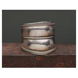 Sterling Silver Tapered Wide Band Ring