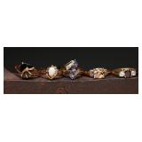 Contemporary Gold-Tone Fashion Rings (5)