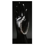 Sterling Silver Byzantine Link Bracelet, 26.93g