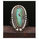Sterling Silver Turquoise Ring, 7.75g