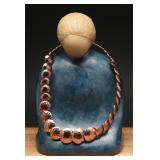 Graduated Hammered Copper Disc Necklace