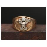 10K Gold B.P.O.E. Elks Club Signet Ring
