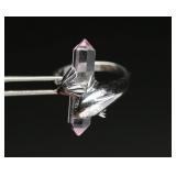 Sterling Silver Dolphin Ring w/ Crystal Point