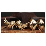 1980s Gold-Tone Statement Earrings (2)