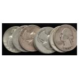 Silver Washington Quarters (8)