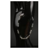 .925 Tennis Bracelet w/ Purple & Clear Stones